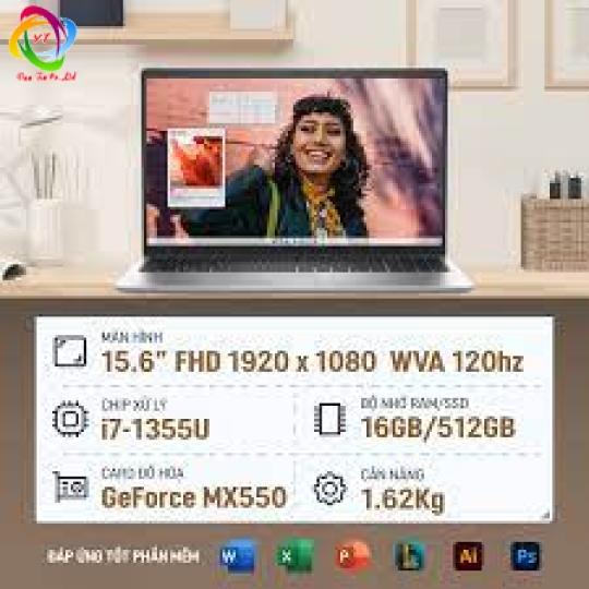 Máy tính xách tay DELL INSPIRON 3530-N5I5489W1-Silver i5-1335U/16GB/512GB/VGA 2Gb DDR6 GT MX550/WIN 11+OFFICE